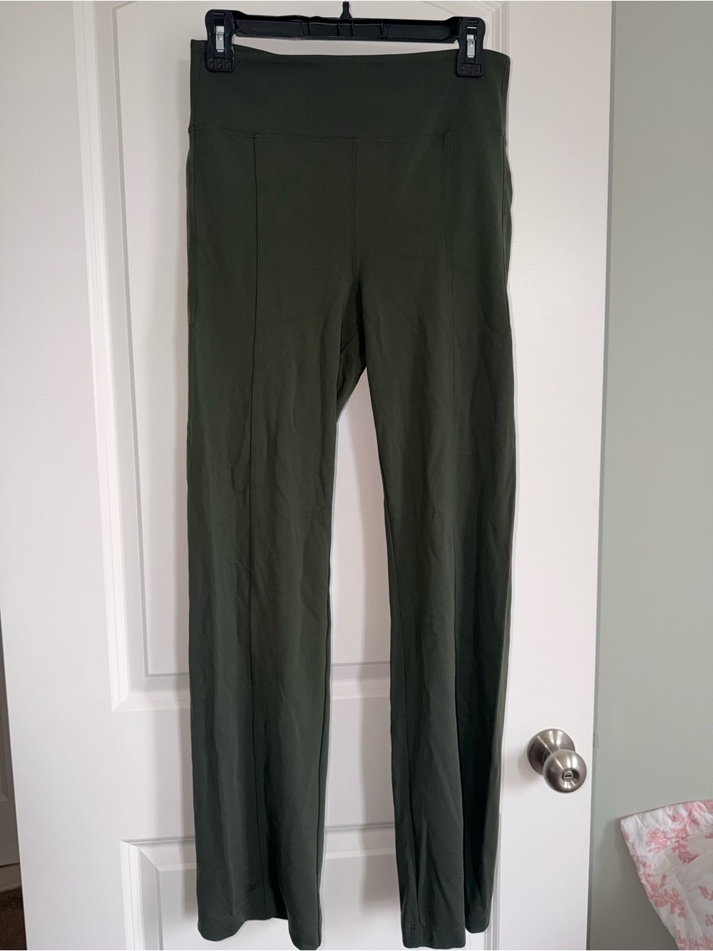Athleta Olive Green Wide-Leg High-Rise Pants